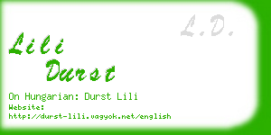 lili durst business card